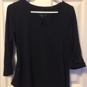 Women’s V-Neck Flared 3/4 Long Sleeve T-Shirt Top